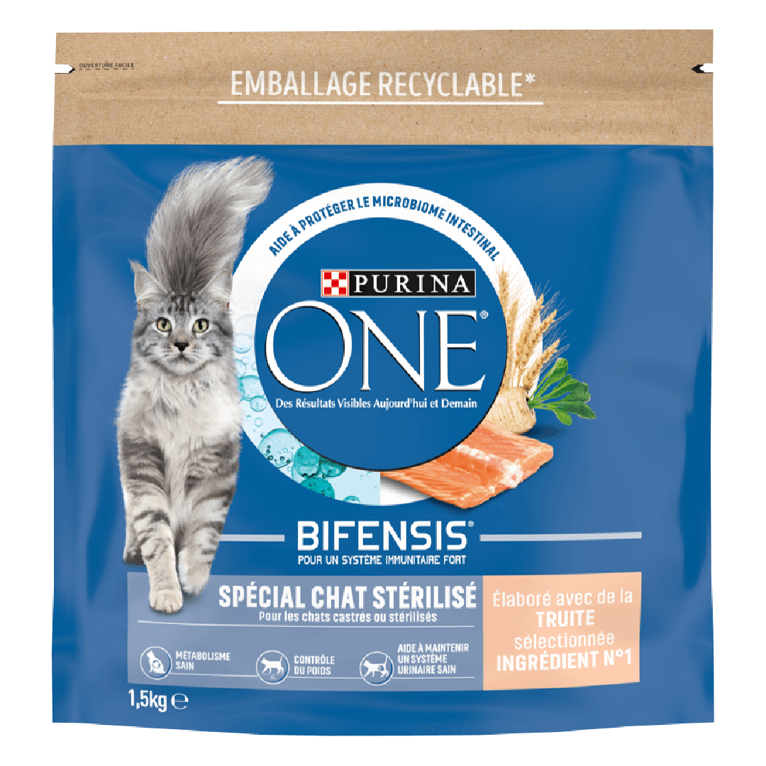 PURINA ONE CHAT STERILISE TRUITE BLE