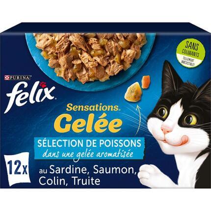 MHI FELIX Sensations® en Gelée pour chat Sélection de Poissons