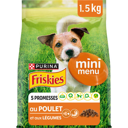 Friskies® Mini Menu Poulet - Croquettes pour petit chien