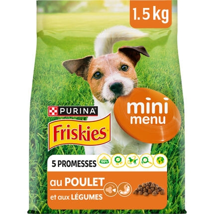 Friskies® MINI MENU Croquettes pour Chien au Poulet et aux Légumes