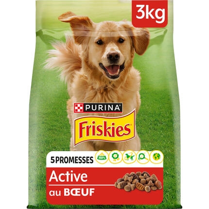 FRISKIES® ACTIVE Croquettes pour Chien au Bœuf