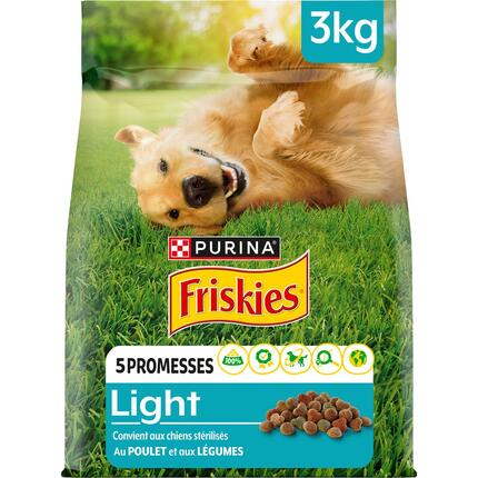 FRISKIES® LIGHT Croquettes pour Chien au Poulet et aux Légumes - Convient aux chiens stérilisés