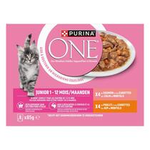 Purina ONE® - Sachets pour Chaton au Saumon, au Poulet et aux Carottes