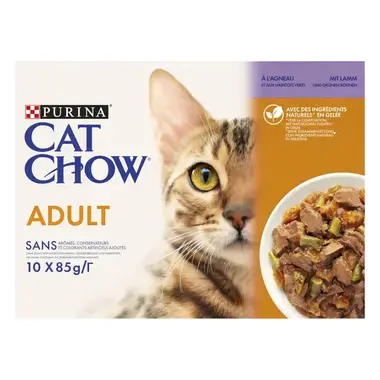 PURINA® CAT CHOW® Adult à l'Agneau et aux haricots verts