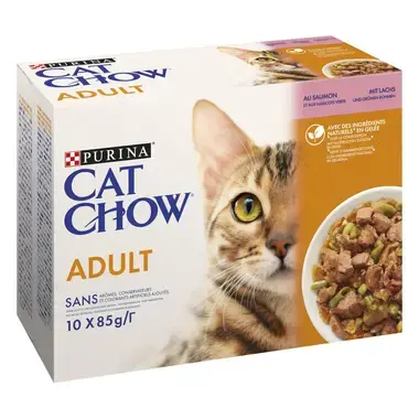 PURINA® CAT CHOW® Adult au Saumon et aux haricots verts