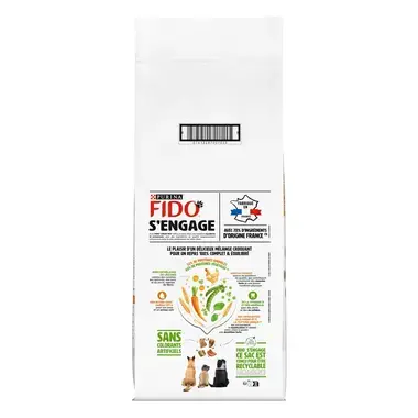 FIDO CROQ' MIX Adulte Au Poulet & aux Légumes Croquettes pour Chien