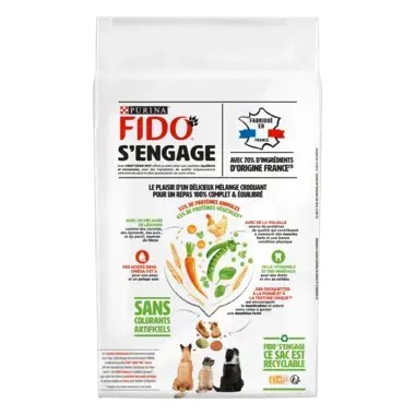 FIDO CROQ’ MIX Senior À la Volaille & aux Légumes Croquettes pour Chien