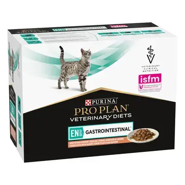 Purina® Pro Plan® Veterinary Diets Feline EN St/Ox Gastrointestinal - Sachets pour Chat ayant des Troubles Digestifs au Saumo