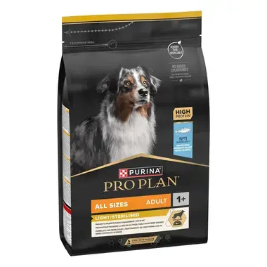 PURINA® PRO PLAN® All Sizes Adult Dog Light / Sterilised Riche en Poisson blanc