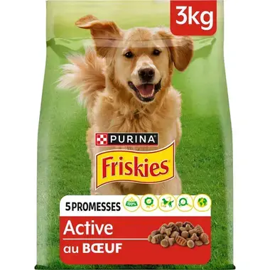Friskies® Active - Croquettes au bœuf pour chien actif