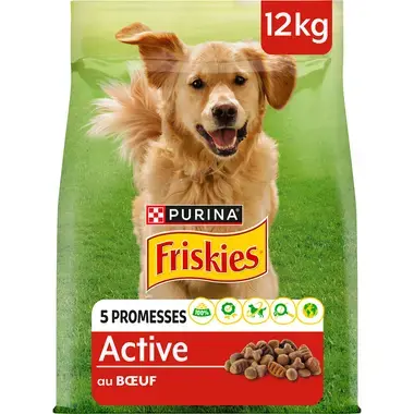 FRISKIES® ACTIVE Croquettes pour Chien au Bœuf