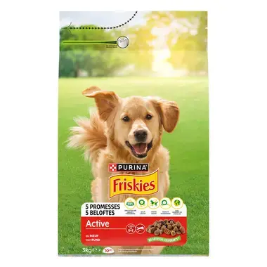 FRISKIES® ACTIVE Croquettes pour Chien au Bœuf