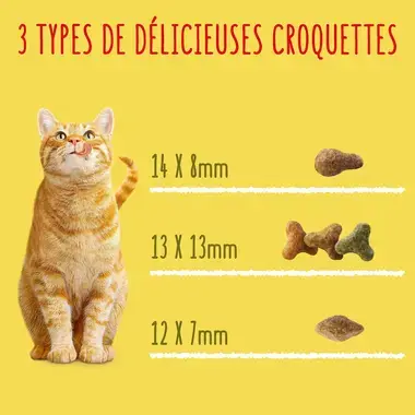 FRISKIES® CHAT ADULTE - Croquettes avec un délicieux mélange de Lapin et de Poulet avec des Légumes