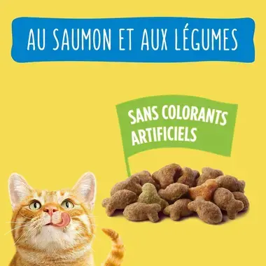 FRISKIES® CHAT ADULTE - Croquettes au Saumon et aux Légumes